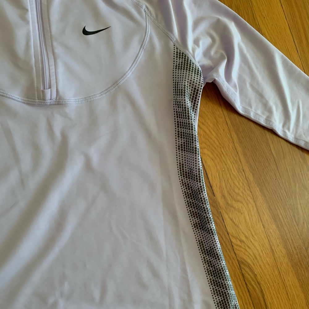 Nike Woms Pro Warm Side Stripe 1/2 zip long sleeve